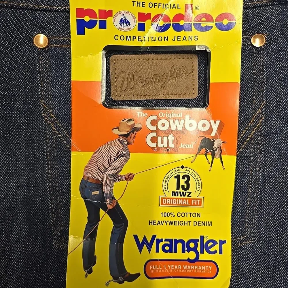 Wrangler Cowboy Cut 13MWZ Original Fit Jeans Rigid Indigo Men's Size 42x32 NWT